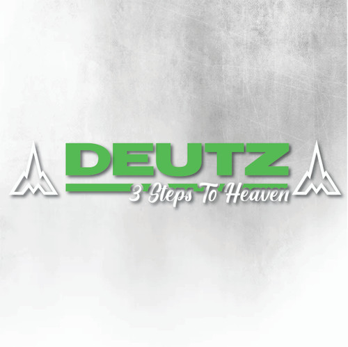 DEUTZ GREEN AND WHITE 3 STEPS TO HEAVEN WINDOW DECAL DEUTZ GREEN AND WHITE 3 STEPS TO HEAVEN WINDOW DECAL