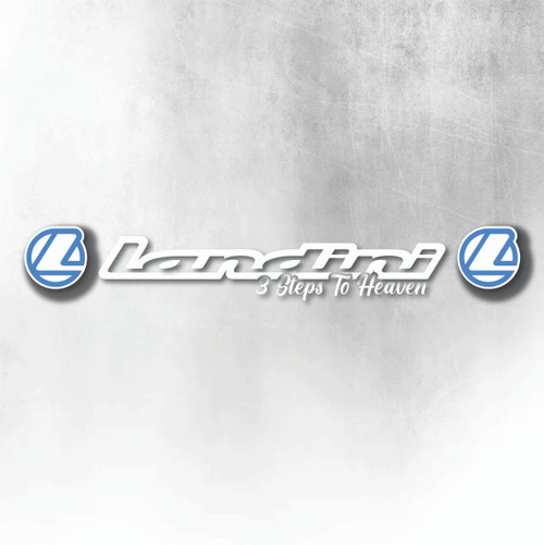 LANDINI BLUE AND WHITE WINDSCREEN DECAL LANDINI BLUE AND WHITE WINDSCREEN DECAL