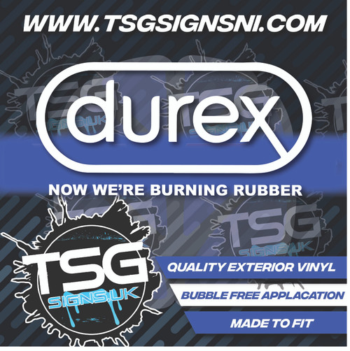 Durex Now We're Burning Rubber White - Style 9