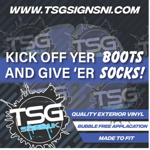 Kick of yer boots & give er socks White - Style 65