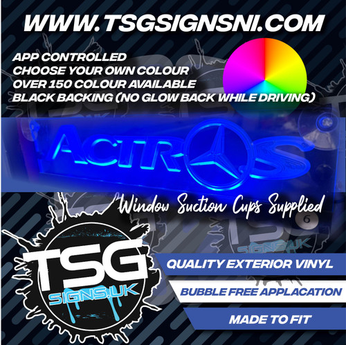 STYLE 6 MERCEDES ACTROS RGB WINDOW LIGHT BOARD