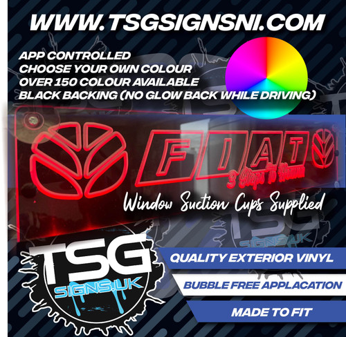 STYLE 52 FIAT NEW HOLLAND 3 STEPS TO HEAVEN LARGE RGB WINDOW LIGHT BOARD