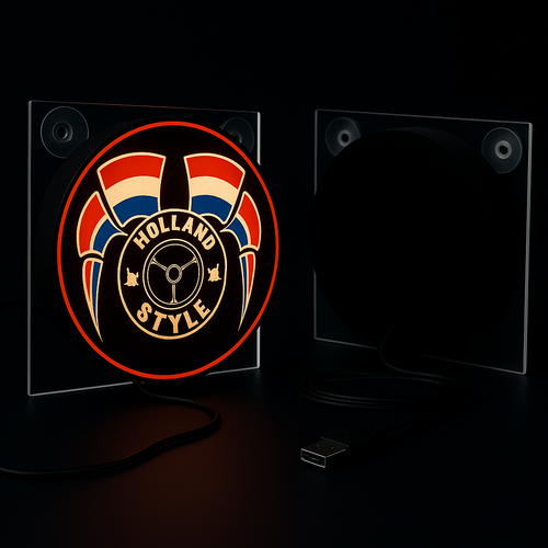 Light Box Deluxe Holland Style Flags – 17x17cm LED Truck Sign with USB Plug Light Box Deluxe Holland Style Flags – 17x17cm LED Truck Sign with USB Plug