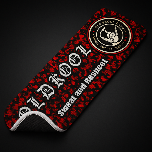 Oldskool Blood Sweat and Respect Dash Mat 60x20cm | Danish Plush Red Oldskool Blood Sweat and Respect Dash Mat 60x20cm | Danish Plush Red