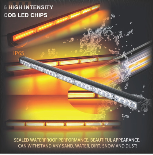 41" Slim LED Flashing Light Bar COB Strobe Bar - 12/24v IP65