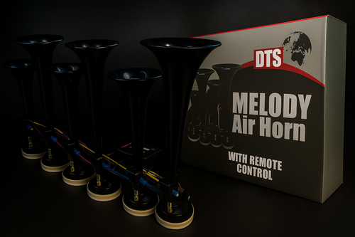 DTS Melody Air Horn 12v / 24V – Remote Control Truck Horn with 20+ Melodies (130dB) DTS Melody Air Horn 12v / 24V – Remote Control Truck Horn with 20+ Melodies (130dB)