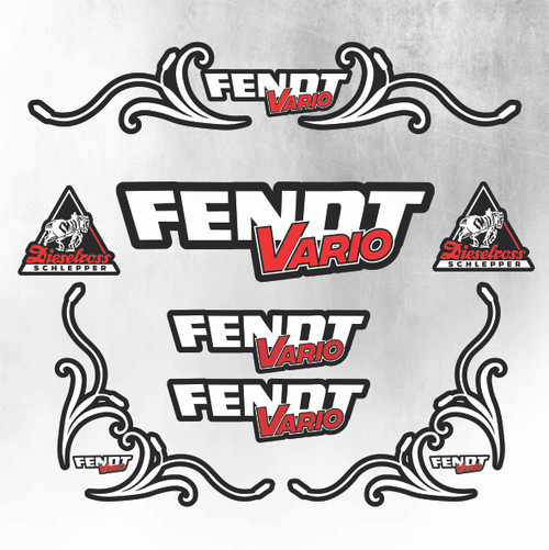FENDT VARIO DECAL - Silver & Red Diesel Ross Style