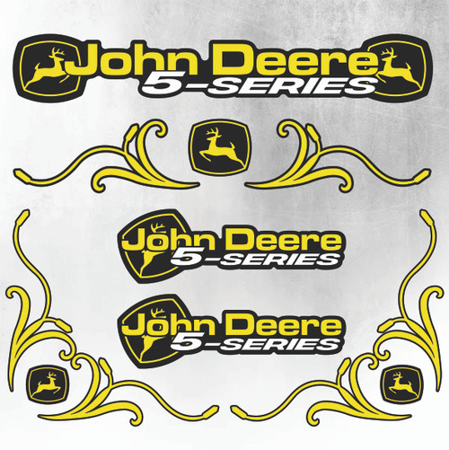 John Deere Yellow & Black 5 Series New Style Decal John Deere Yellow & Black 5 Series New Style Decal