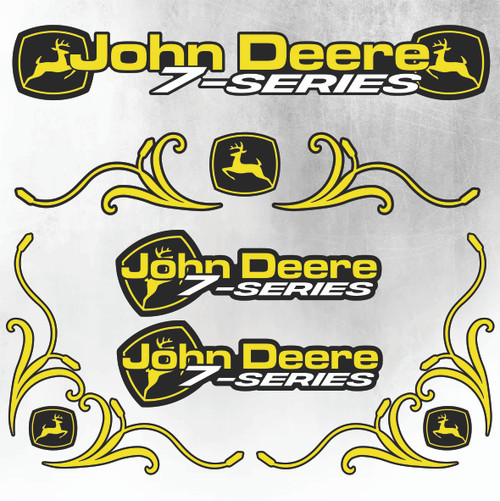 John Deere Yellow & Black 7 Series New Style Decal John Deere Yellow & Black 7 Series New Style Decal