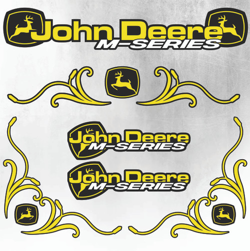 John Deere Yellow & Black M Series New Style Decal John Deere Yellow & Black M Series New Style Decal