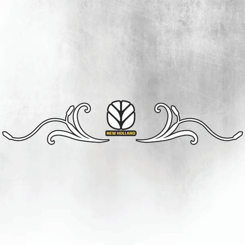 New Holland T6 Series White & Black New Style Decal New Holland T6 Series White & Black New Style Decal