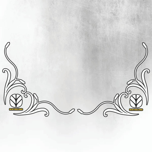 New Holland T7 Series White & Black New Style Decal New Holland T7 Series White & Black New Style Decal