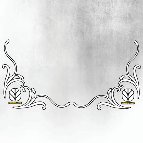 New Holland T8 Series White & Black New Style Decal New Holland T8 Series White & Black New Style Decal