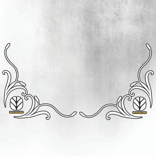 New Holland TS Series White & Black New Style Decal New Holland TS Series White & Black New Style Decal