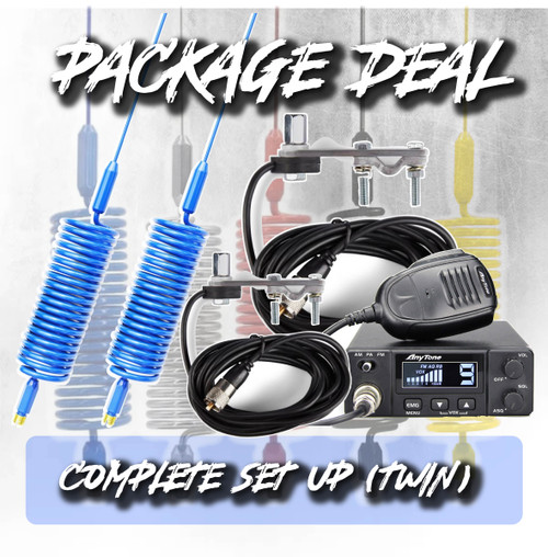 TWIN 2ft CB Radio & Ariel's Setup - Radio, Ariels & Brackets TWIN 2ft CB Radio & Ariel's Setup - Radio, Ariels & Brackets