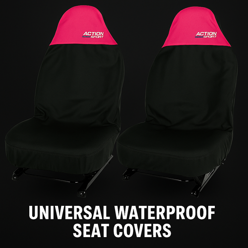 Action Sport Universal Waterproof Seat Covers – Pink & Black