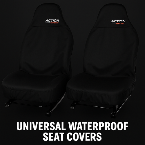Action Sport Universal Waterproof Seat Covers – Black & Black