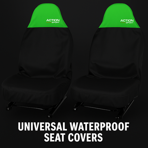 Action Sport Universal Waterproof Seat Covers – Lime Green & Black