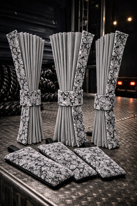 GREY Side Curtain Set with Danish Plush Grey – Truck & Lorry Cab Curtains
