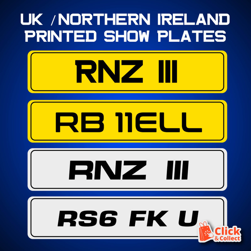 UK / NI PRINTED SHOW PLATES