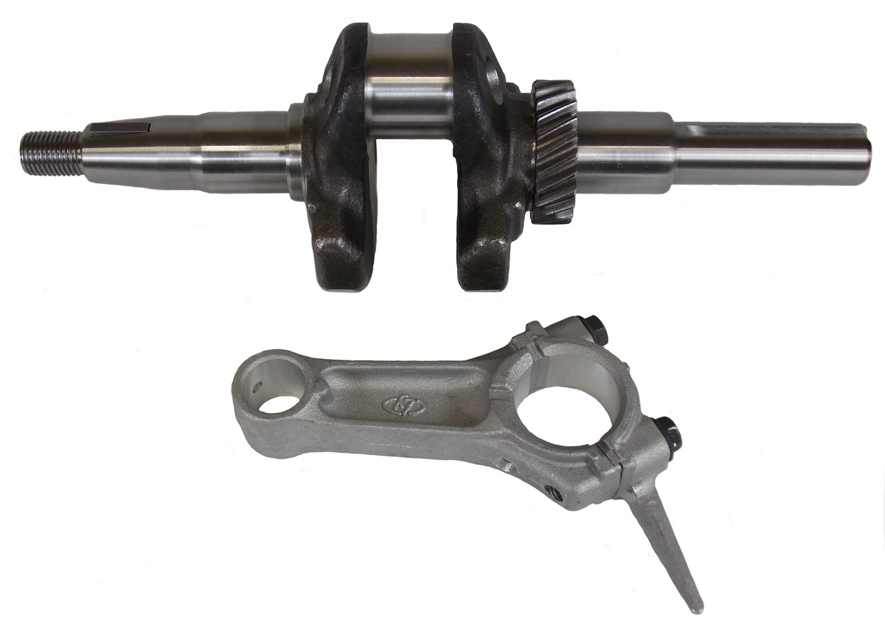 Crankshaft and rod assembly preclearanced for 196cc ohv