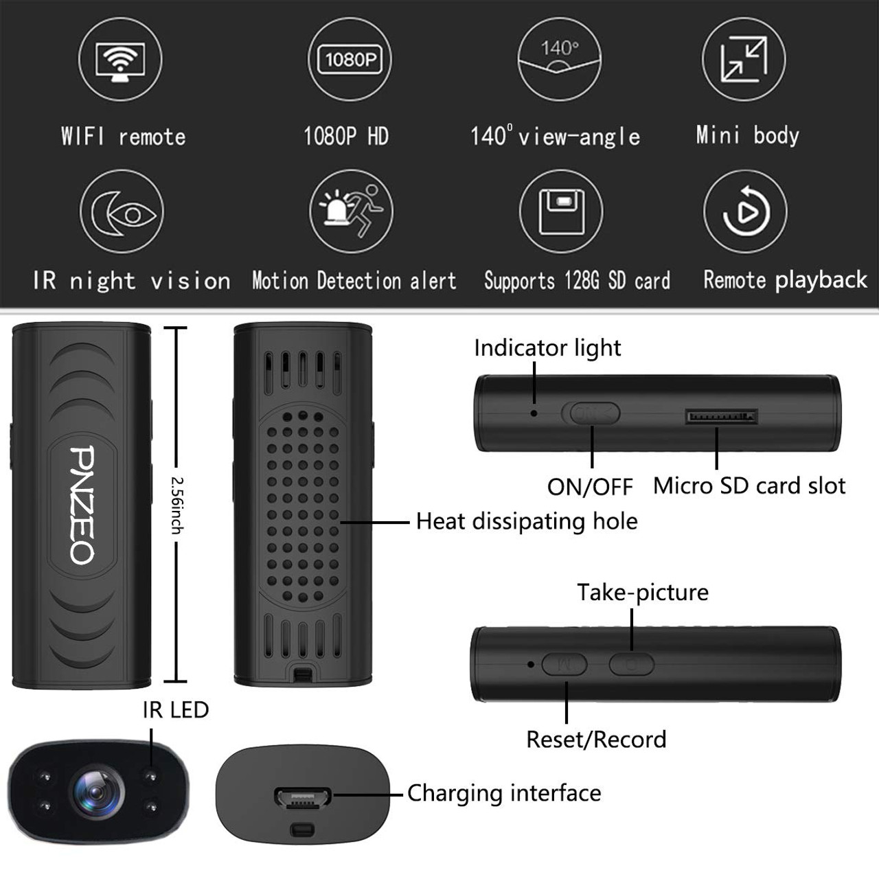 pnzeo w3 mini spy camera instructions