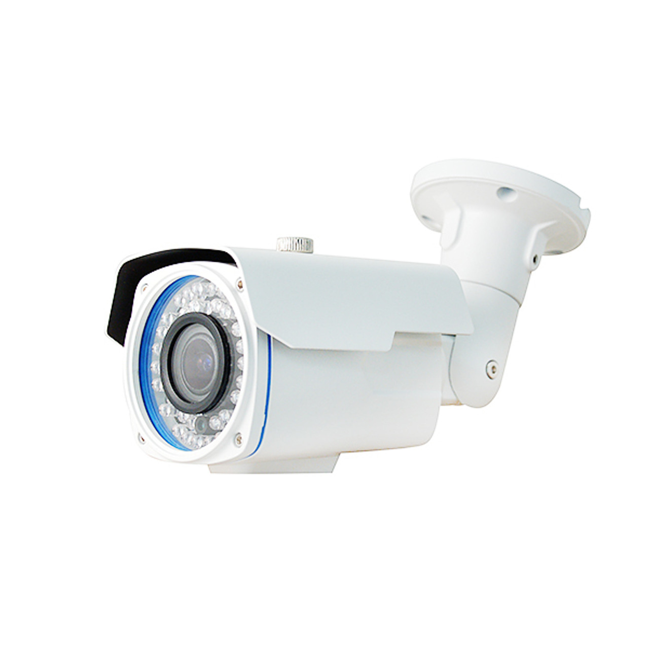 4-in-1 Analog/TVI/CVI/AHD 2 MegaPixel Outdoor White Zoom Bullet Security  Camera