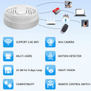 WiFi Smoke Detectors Security Camera w/  Night Vision and Long Battery Life