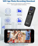 WiFi 1080P Body Camera with OLED Screen and One Big Button for Recording 4Hours 1080P Recording Clip for Wearable (64GB)