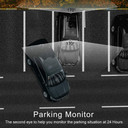 Custom Wifi Mirror Dash Camera for Cars - 10'' Backup Camera 1080P Dual Dash Cam Front and Rear Stream Media Touch Screen DVR with Sony IMX307 G-Sensor Parking Monitor 32 GB SD Card (DL9), image showing a dual dash cam system monitoring cars in a parking lot with 170° wide-angle view.