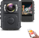 WiFi-Mini Body Camera Waterproof Night Vision, Body Camera with Audio Recording Wearable, HD Police Body Camera, Police Body Camera for Law Enforcement, Body Cam, Built in 128GB SD Card