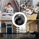 Custom Wifi Mini HD 1080P Wireless WiFi Security Camera, black compact security camera with on/off and mode buttons for home or office security surveillance.