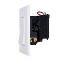 Csc Electronics Function Contemporary Light Switch WiFi Security Camera Custom Built, image showing a white light switch with an integrated black security camera and wiring components.