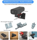 Indoor / Outdoor Magnetic Battery Powered Wireless Security Camera with 30-Day Standby Battery, image showing camera with 360-degree rotation, wall mount components, and installation accessories.