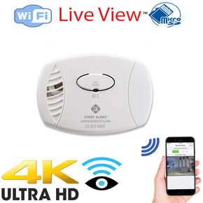 4K UHD Co2 Detector WiFi Security Camera  With  Wireless Streaming Video for PC, Tablet & more (Direct Plug In)