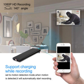 WiFi Hidden Camera Power Bank 10000mAh, 10 Feet Night Vision Distance,HD 1080P Nanny Cam Portable Charger,Remotely View Real-time Monitoring
