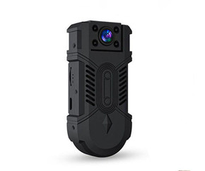 1080P HD Body Camera With Night Vision and Tilt Lens, No WiFi, black body-worn security camera with lens and design features.