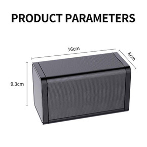 Kjb Security Small Room Anti-Recorder, compact black and gray security device with detailed dimensions of 16cm length, 8cm width, and 9.3cm height.