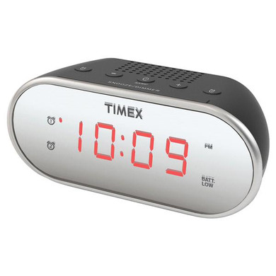 Csc electronics 1080P HD Timex Clock Radio Surveillance Camera, digital clock display with alarm and surveillance features.