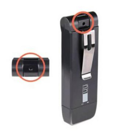 Kjb Security USB Clip On Camera With 4 Hour Battery, portable black security camera with clip and compact design.