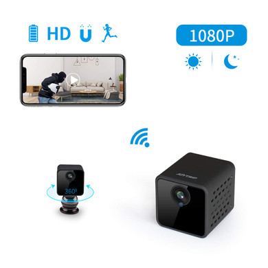 WiFi  Wireless HD 1080P Large Capacity Battery Surveillance Camera with Cell Phone App/Motion Detection/Night Vision for iPhone/Android