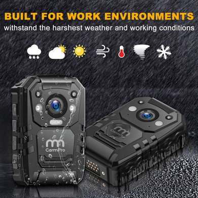 1296P HD Police Body Camera W/11 Hr Battery,128G Memory, Premium Portable Body Camera,Waterproof Body-Worn Camera with 2 Inch Display,Night Vision,GPS for Law Enforcement Recorder,Security Guards,Personal Use
