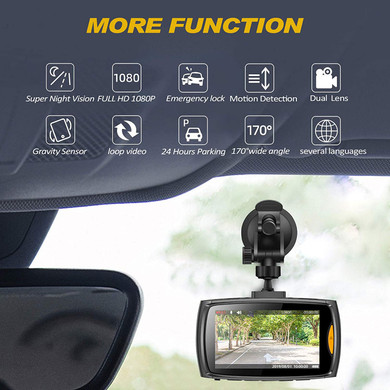 Dual Dash Cam for Cars Front and Rear with Infrared Night Vision 1080P FHD Mini in Car Camera 170° Wide Angle Driving Recorder with G-Sensor, Parking Monitor, Loop Recording, DVR