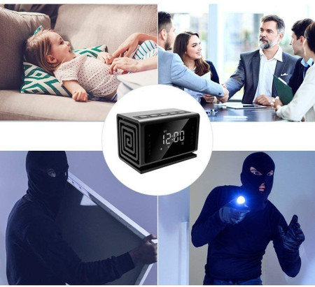 WiFi Alarm Clock, Wireless Speaker with Night Vision