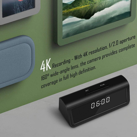 Mini Gadgets Desk Clock 4K WiFi Hidden Surveillance Camera, black digital alarm clock with hidden camera lens Mini Gadgets Desk Clock 4K WiFi Hidden Surveillance Camera, black digital alarm clock with hidden camera lens