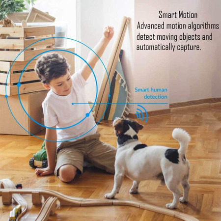 Mini Gadgets Desk Clock 4K WiFi Hidden Surveillance Camera, compact and discreet home security device monitoring a child and dog with smart motion detection. Mini Gadgets Desk Clock 4K WiFi Hidden Surveillance Camera, compact and discreet home security device monitoring a child and dog with smart motion detection.