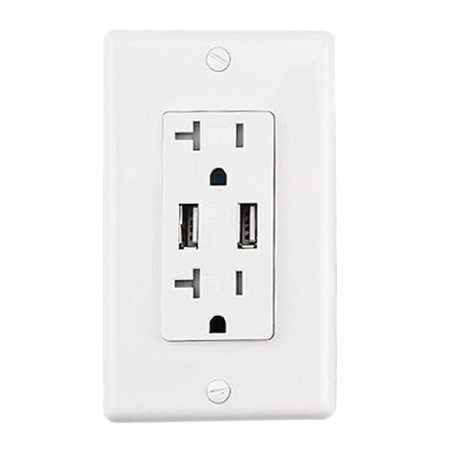 Hardwired Receptacle Outlet Plug With Wifi 4K UHD Camera