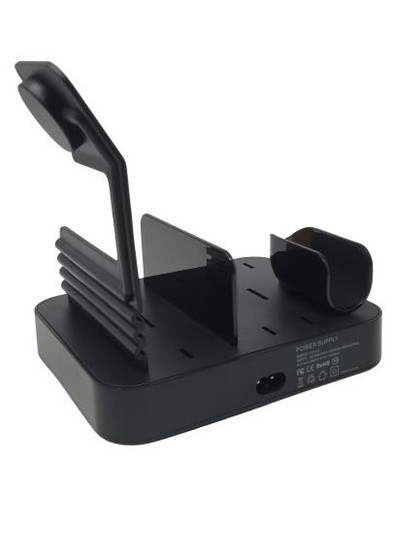 Csc electronics UHD 4k USB Outlet Tap WiFi Security Camera, WiFi-enabled security camera with live view, includes a 128GB SD card, mounted on a black outlet tap with multiple ports and a built-in DVR.