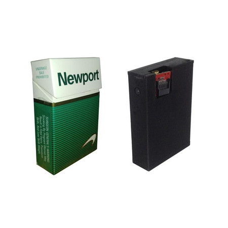 Csc electronics Cigarette Pack Insert Self Recording Camera 1080P DVR With 6 Hr Battery (NO WiFI), black covert recording device inside a cigarette pack.