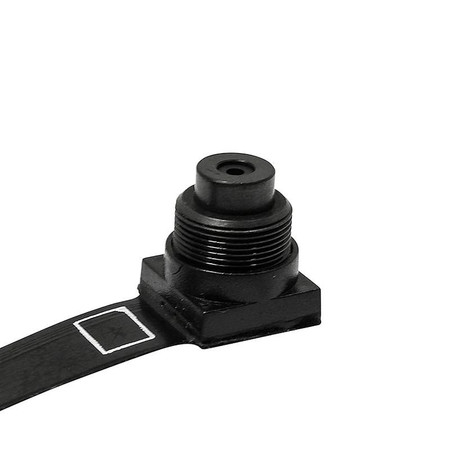 Product 1080P HD Duel Band 2.5 and 5.85 GHz WiFi Camera Module with Live Streaming Audio + Video and 1500mAh Battery, close-up view of the camera lens and mounting base.